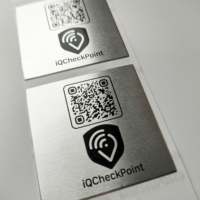 Etiquetas de número de serie de lámina metálica Código QR Código de barras Pegatinas de activos