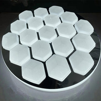 Plafonniers LED hexagonaux modernes en acier et PVC, température de couleur réglable, angle de faisceau 120°, IRC 80, montage en surface
