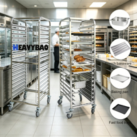 Heavybao équipement de cuisine OEM acier inoxydable moule à pain refroidisseur boulangerie plateau support chariot alimentaire 40*60 cuisson four plateaux chariot