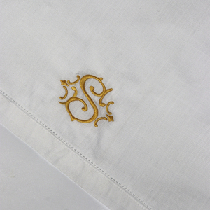 Custom Embroidered Linen Napkins for Wedding <b>Table</b> Decor Reusable Cotton Napkins with Personalized Pattern - Product Image 2