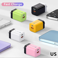 12W 38W USB C Multi Port Charge Murale QC3.0 Tête de Charge Rapide Mobile USB pour IPhone, Samsung, Téléphone Android
