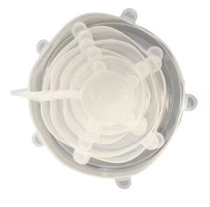 Lot de 6 couvercles de bol en silicone réutilisables, souples et extensibles, de qualité supérieure, pour vente en gros - Product Image 2