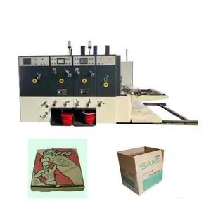 Cheap Price Corrugated Carton Box Cardboard Two Color Ink Flexo Printing Die Cutting machine