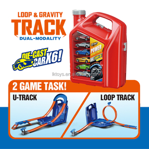 LK Toys Nouvel article Voiture de course à éjection 2 en 1 avec 6 voitures moulées sous pression Conception de réservoir de carburant - Product Image 5