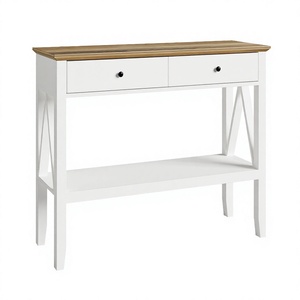 Mesa Consola Estrecha Blanca Multifuncional de Estilo Moderno PB, Directo de Fábrica, con 2 Cajones para Entrada, Sala de Estar, Hotel, Dormitorio - Product Image 2