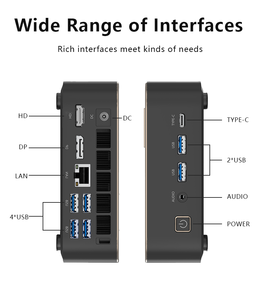 Giá rẻ xách tay mini PC chơi Game PC Máy tính để bàn Hỗ trợ máy tính 4K <span class=keywords><strong>Intel</strong></span> <span class=keywords><strong>Core</strong></span> i7 8GB DDR4 RAM 256GB SSD cho nhà và văn phòng - Product Image 6