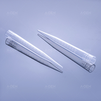 Vente en gros usine – Embouts de pipette jetables transparents en PP de 10 ml à pointe courte et large, en support