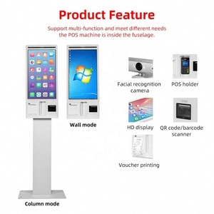 32-Inch Vertical LCD Touch Screen Kiosk <b>with</b> Android RK3568 Fast Delivery Self-Service Unit for Bank Store Library SDK Function - Product Image 3