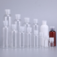 Bouteille désinfectant en plastique PET avec couvercle rabattable, 5, 10, 20, 30, 50, 60, 80, 100, 120, 150, 200, 250ml, 5 pièces