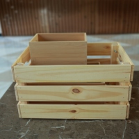 Nouveautés : Boîte et panier de rangement de cuisine multifonctionnels en bois massif de style oriental, rectangulaires et peu encombrants