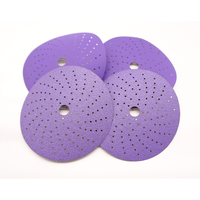 Papier abrasif en céramique à trous tourbillonnants 240 mailles, papier abrasif à fixation par crochets et boucles, disque de ponçage multi-trous, disques de ponçage, tampon 100 mm