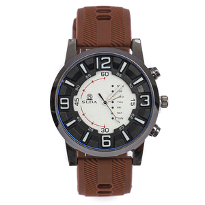Men's silicone strap <b>watch</b>, casual trendy student quartz <b>watch</b>, men's fashionable and personalized wristwatch wholesale. - Product Image 4