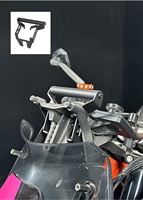 Barre d'extension pour moto TECO 1290 Super Duke GT 2016-2017, en acier inoxydable noir, support de fixation pour système de navigation GPS, accessoire avec vis de fixation