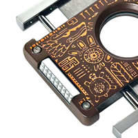 Coupe-cigares automatique à double lame, couteau à cigares avec impression UV, cadeau pour cigares, anneau de 58 mm agrandi, convient à la plupart des cigares