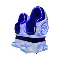 Usine 2 sièges chaise d'oeufs de réalité virtuelle 9D VR Capsule en verre 9D VR Kino de réalité virtuelle