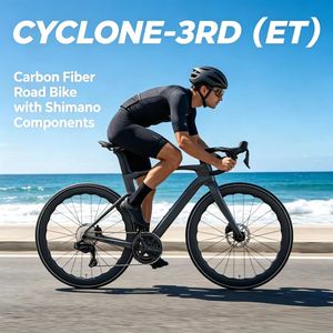 Vélo <span class=keywords><strong>de</strong></span> Route Électrique Haut <span class=keywords><strong>de</strong></span> Gamme 24 Vitesses, Freins à Disque Hydrauliques, Jantes en Fibre <span class=keywords><strong>de</strong></span> Carbone, Série TX, 9,2 kg – Offre Spéciale - Product Image 1