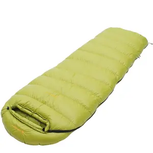 OEM ganso saco de dormir para camping 650 preenchimento 4 temporada impermeável ao ar livre de acampamento sacos de dormir para baixo