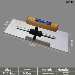 Spatola in Acciaio Inossidabile Blu con Manico in Plastica/Legno, Lama Allungata, Design Senza Chiodi Oilman - Product Image 4