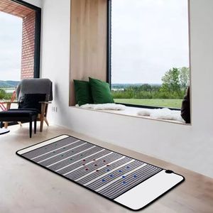 Tapis de yoga magnétique Pemf jaune clair avec cristaux blancs citrine pour une amélioration de l'ambiance positive - Product Image 3