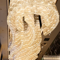 DUOMEIJU Lustre LED Moderne de Luxe en Cristal Doré, Lumière Chaude 3000K pour Maison et Bureau, Hauteur Réglable, Garantie 2 Ans, Suspension
