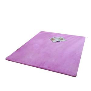 Tapis à poils longs en fourrure <span class=keywords><strong>de</strong></span> lapin style Ins pour baie vitrée, <span class=keywords><strong>salon</strong></span>, chambre à coucher, chevet, couleur unie, antidérapant - Product Image 5