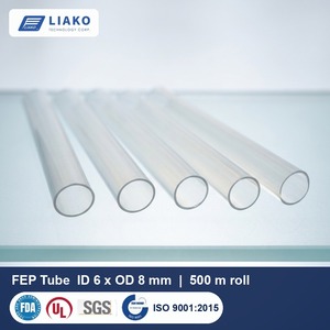 ท่อ FEP ขนาด 6x8 มม. แบบใส ความยาว 500 ม. ม้วนใหญ่ -70 ถึง 200 องศาเซลเซียส เกรด FDA สำหรับการแปรรูปอาหารและสายการแพทย์ - Product Image 1