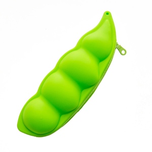 <b>Cute</b> Waterproof Silicone Zipper Case Pencil Holder Modern Cartoon Design Multiple Colors for Adult Children Stationery <b>Purse</b> - Product Image 1