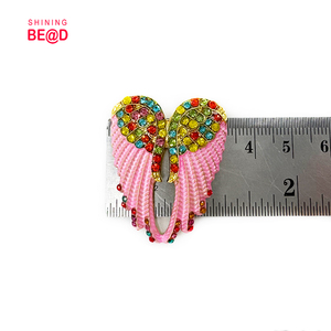 Nuova Popolare Spilla in Metallo a Forma di Ali <span class=keywords><strong>d</strong></span>'<span class=keywords><strong>Angelo</strong></span> con Strass e Piume, Accessorio di Moda - Product Image 6