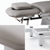 Cama de Masaje Eléctrica de 3 Motores con Marco Cuadrado de Acero, Reposacabezas con Resorte de Gas, Mesa de Tratamiento para Quiropráctica, Fisioterapia, Salón de Belleza y Spa
