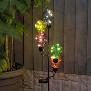 Lámpara Solar de Jardín con 5 Bombillas LED de Colores, Resistente al Agua, con Estaca para Exteriores - Product Image 1