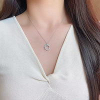 Collana con Pendente in Oro Bianco 18K con Diamante Coltivato in Laboratorio, Goccia Starlight, Elegante, Regolabile, Gioiello Raffinato da Donna, Charm Delicato