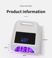 Lampe à ongles rechargeable 72W, lampe à ongles hybride UV LED avec base réfléchissante miroir et écran HD