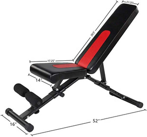 Wellshow Sport Adjustable Weight <strong>Bench</strong> Foldable Flat Utility Exercise <strong>Workout</strong> <strong>Bench</strong> Sit up Home Gym Equipment - Product Image 2