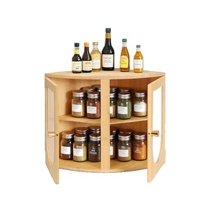 กล่องขนมปังไม้ไผ่สองชั้นพร้อมประตูใสสำหรับเก็บขนมปังในครัว - Product Image 5