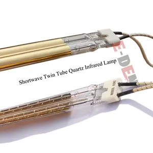 Twin Tube IR Lamp High Efficiency Paint Curing infrared heating lamp