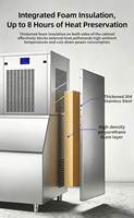 Machine à glaçons commerciale Ice Era, type Nugget, avec compresseur et pompe, en acier inoxydable, type split, haute productivité pour restaurants, bars, hôtels