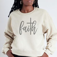 Transferts thermocollants personnalisés en strass, motif chrétien croix de Jésus, modèle Faith, pour transfert à chaud