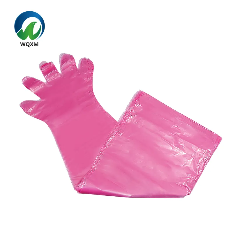 I guanti veterinari a maniche lunghe proteggono la mano per l'inseminazione artificiale