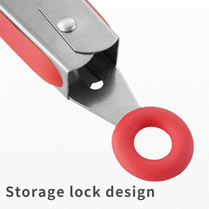 7/9/12 inch Non-Slip Silicone nhà bếp kẹp sóng Grip chịu nhiệt đa màu sắc thép không gỉ đồ dùng cho thực phẩm nấu ăn nhà - Product Image 5