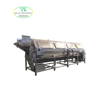 Hete Aanbieding Walley Industriële Groente- en Fruitblancher, Zeevruchtenkookmachine, Automatische Motor Erwten- en Maïskoker, SUS304 RVS