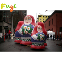 Poupées Matryoshka gonflables, modèle russe avec motifs colorés pour la décoration