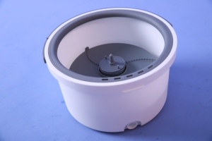 Fregona Mágica Blanca Pequeña Turbo Spin Telescópica Redonda con Separación de Aguas Residuales y Cubo Escurridor Manos Libres - Product Image 3