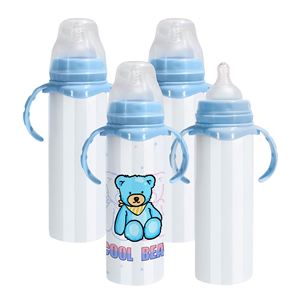 Botella de Agua/Leche para Bebés y Niños, de Acero Inoxidable de Doble Pared, Recta, de 8 Onzas, para Sublimación, DIY - Product Image 4