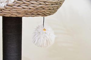 Tempat Tidur sarang hitam abu-abu, bantalan yang dapat dilepas pohon kucing tali gores 4-Level desain Modern - Product Image 3