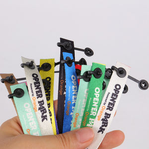 أساور قابلة للتعديل مصنوعة من قماش RPET مخصص بالجملة مع شعار، أساور صديقة للبيئة للفعاليات والمهرجانات مع قفل آمن - Product Image 3