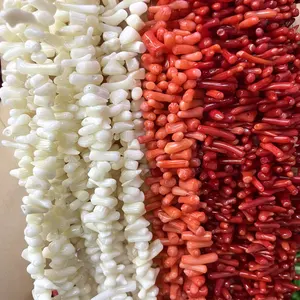 Stick Coral Bead Strand White Pink Orange Red Color For Chose Bracelet Necklace Jewelry Making Material