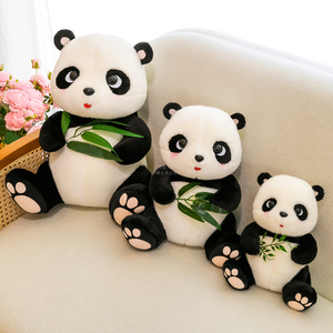 Nouveaux styles peluche panda mignon en peluche pandas en bambou pour cadeau d'anniversaire de fille jouet animal en peluche - Product Image 1