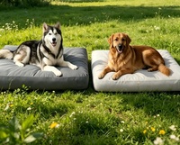 Coussin pour chien en mousse imperméable pliable, toutes saisons, résistant aux morsures, pour chiens de petite et moyenne taille