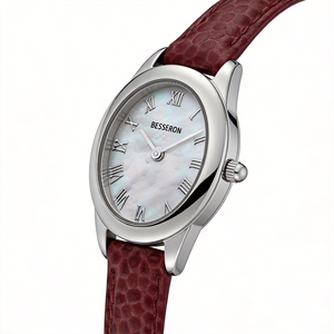 Reloj de Cuarzo Personalizado BESSERON, Caja de Acero Inoxidable, Esfera Redonda de 30 mm, Números Romanos, Pantalla Analógica, Reloj Elegante de Moda para Mujer - Product Image 4