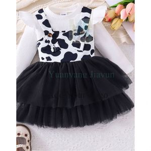 Dollaro modello età 0-4 coltello bambino festa di compleanno ragazza nero compleanno bambini bambino vestiti invernali per le ragazze - Product Image 4